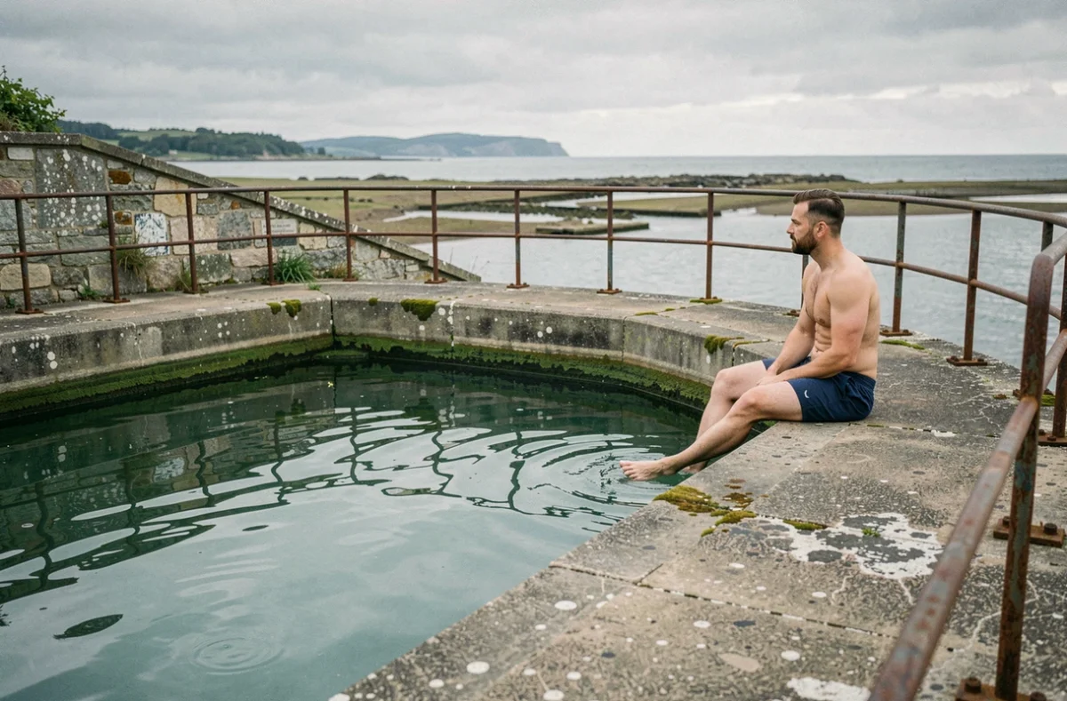 Piscine de Conleau à Vannes, bassin de mer en béton avec vue sur le golfe du Morbihan